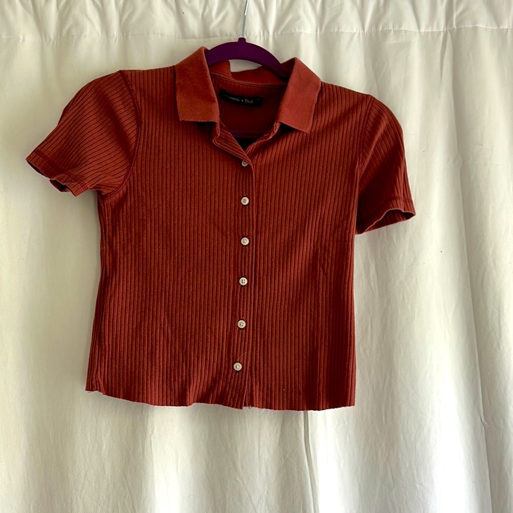 Abercrombie and Fitch Button Down Short Sleeve  Henley